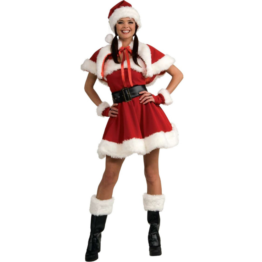 FC133 Velvet SEXY MISS SANTA Outfit Christmas Costume